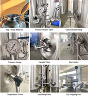 Cuve de Fermentation Conique en Acier Inoxydable 4BBL pour Bière Artisanale avec Enveloppe de Refroidissement par Glycol et Vanne de Contrôle de Pression