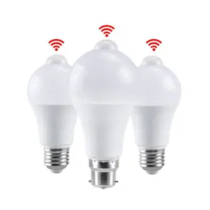 85-265v E27 PIR Motion Sensor Lamp 12w 15w Smart Led Light Bulb For Home