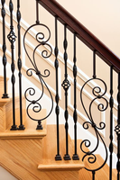Marches en fer forgé personnalisé de haute qualité, balustrade en acier au carbone pour escaliers/balcon, 10 pièces