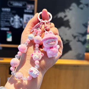 Groothandel Schattige Anime Dierenprint Eco-vriendelijke Muntendoosje Sleutelhanger Geknoopte Mobielketting Universeel Kleurrijk Anti-verlies - Product Image 6