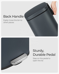 <span class=keywords><strong>SONGMICS</strong></span> <span class=keywords><strong>Poubelle</strong></span> à pédale en acier 30L, couleur personnalisable, pour cuisine, avec couvercle à fermeture douce et seau intérieur - Product Image 4