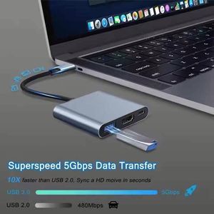USBC PD 100w USB3.0 Adapter Converter 4K Port Multi Function <b>USB</b> HUB Type C to <b>HDMI</b> <b>USB</b> 3.0 <b>USB</b>-C Adapter Cable 3 in 1 - Product Image 3