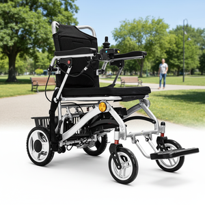 <span class=keywords><strong>Fauteuil</strong></span> <span class=keywords><strong>roulant</strong></span> <span class=keywords><strong>motorisé</strong></span> pliable en alliage d'aluminium pour personnes âgées et personnes handicapées - Product Image 1