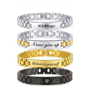 Pulsera <span class=keywords><strong>de</strong></span> acero inoxidable personalizada con nombre para hombre, nuevas <span class=keywords><strong>pulseras</strong></span> lisas personalizadas 8/10/12/15 para <span class=keywords><strong>caballero</strong></span>, regalo <span class=keywords><strong>de</strong></span> negocios - Product Image 1