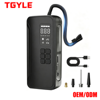 Compresseur d'air numérique portable ABS 21 mm 150 psi pour pneus de voiture, gonfleur de pneus 8000 mAh avec lumière d'urgence et mesure de pression des pneus - Prix usine