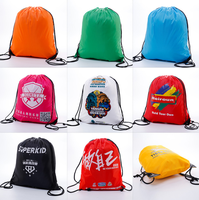 Sac à dos à cordon réutilisable, grand sac de sport pour chaussures, logo personnalisé, sublimation, polyester, sac de sport durable