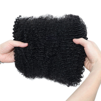 Extensions de tresses brésiliennes afro crépues en cheveux humains en vrac pour crochet et torsades, couleur personnalisable, douces et épaisses