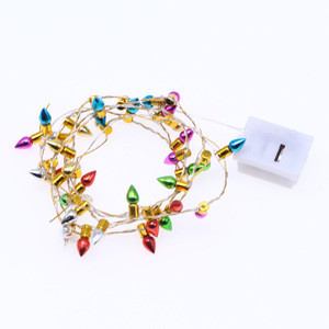 Xicheng giáng sinh Bullet Bead chuỗi Electroplated bóng đèn nhựa ánh sáng chuỗi cây trang trí mini neon ánh sáng MOD - Product Image 5