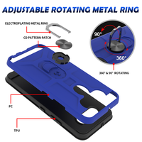 Populaire Ontwerp Cd Patroon Patch Met Metalen Ring Telefoon Case Back Cover Voor Redmi 10C Note 10 11 Pro Max