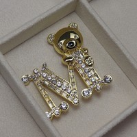 Badges métalliques personnalisés avec logo tête de patte d'ours, pour revendeurs, événements musicaux, anniversaires, formes ovales et carrées, 55mm 25mm, pièces OEM, personnalisation usine