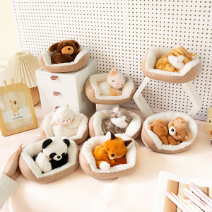 Adopta un Animal de Peluche, Cama para Mascotas, Juguete de Peluche, Figura de Zorro, Panda, Gato, para Decoración del Hogar, Escritorio, Regalo de Cumpleaños - Product Image 2