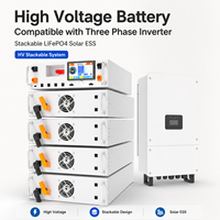 Batterie solaire ESS LiFePO4 hybride haute tension compatible avec onduleur triphasé, conception empilable, sortie 20-30 kW, 150 kWh