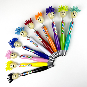 Bolígrafo con Logotipo Personalizado, Bolígrafo de Plástico con Diseño de Cabeza de Muñeca, Punta Creativa con Cara Sonriente, Ancho de Escritura de 1.0 mm, Regalo para Niños, Novedad - Product Image 6