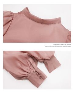Nouveautés Blouse élégante pour femme à manches larges pour le bureau, style ample, automne/printemps - Product Image 2