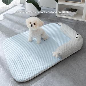 Luxuriöse Abnehmbare Waschbare Hunde-Kühlunterlagen Weiche Sommer-Schlafunterlagen Kühl Atmungsaktive Polypropylenfaser Haustierbetten für Katzen - Product Image 1