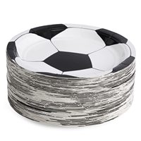 Assiette en papier à thème de ballon de football rond OEM jetable de 7 pouces Style moderne CMJN Fournitures de fête d'anniversaire Décorations Usine directe