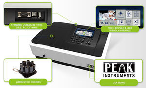 7 인치 색깔 <span class=keywords><strong>Lcd</strong></span> 스크린 190-1100nm 분광계 진짜 두 배 광도계 Uv 힘 분광 광도계 - Product Image 2