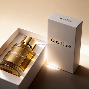 ขวดน้ำหอมแก้วทรงกลม Great Lee ขนาด 30 มล. 50 มล. 100 มล. ปั๊มลายทอง พร้อมกล่องหรูหรา - Product Image 6