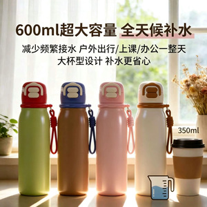 Cute 316 Stainless Steel Insulated Water <b>Bottle</b> Double Wall Vacuum Portable For Students Back To School Gift - Product Image 4