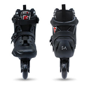 Vendita calda nero traspirante FSK figura piatta professionale <span class=keywords><strong>a</strong></span> fila singola <span class=keywords><strong>pattini</strong></span> <span class=keywords><strong>a</strong></span> <span class=keywords><strong>rotelle</strong></span> per adulti Fitness scarpe da passeggio per l'estate - Product Image 2