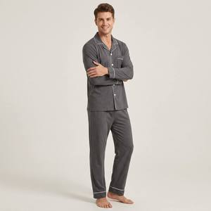 Vêtements de nuit pour hommes grandes tailles, pyjamas en bambou, ensembles de détente en coton personnalisés, pyjamas en coton doux, fabricant de vêtements de détente - Product Image 3