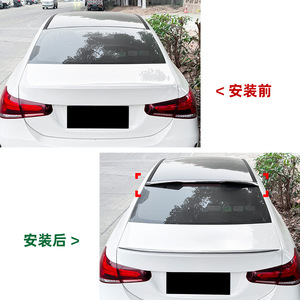 Alerón Trasero Estilo Blade para Mercedes-Benz Clase A W177, Textura de Fibra de Carbono Negro Piano, ABS, para Sedán 2019+ - Product Image 4