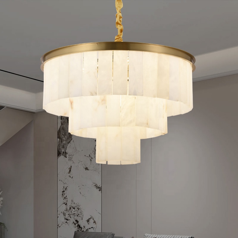 chandelier alabaster landing