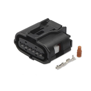 Conector automotriz de 6 pines para aire acondicionado, enchufe impermeable de plástico negro IP20, terminal macho y hembra - Product Image 1