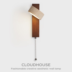 Lámpara de Pared Estilo Wabi Sabi, Madera Maciza, Luz LED, Decorativa para Dormitorio o Sala de Estar - Product Image 4