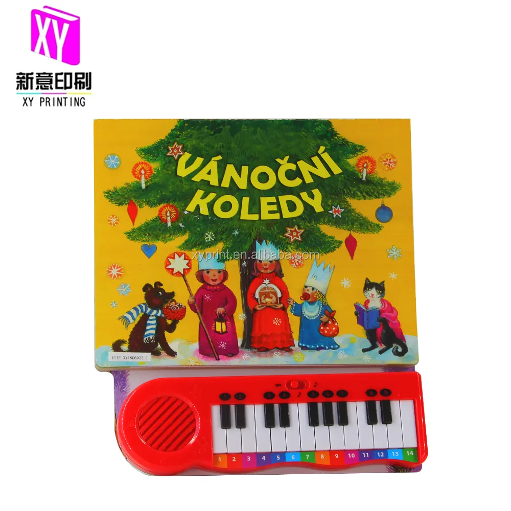 Colorful Electronic Sound Books for Children with Sound Book Push Button, Education Kid Sound Book Board Binding Die Cut Piano