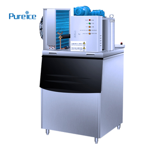 Máquina de escamas de hielo de acero inoxidable de <span class=keywords><strong>2</strong></span> toneladas para restaurantes de mariscos puestos de pescado 1000kg núcleo de compresor de capacidad de almacenamiento de hielo - Product Image 2