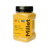 Millet jaune biologique 450g, emballé individuellement en conserve, vente en gros, fraîchement récolté, porridge céréalier corsé et parfumé