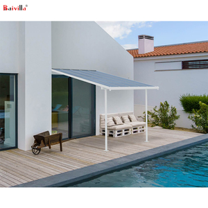 Diseño moderno blanco Anti-oxidación de marco de aluminio <span class=keywords><strong>Patio</strong></span> cubierta-Paso de <span class=keywords><strong>policarbonato</strong></span> <span class=keywords><strong>techo</strong></span> toldos cubren piscinas - Product Image 1