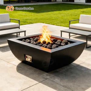 Gnee Garden Modern Stainless Steel <b>Fire</b> <b>Pit</b> Outdoor Bioethanol Heater with <b>Fire</b> Glass Eco-Friendly Freestanding Design - Product Image 1