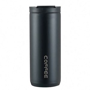 CORPCE Stainless Steel Vacuum Tumbler <b>Double</b> <b>Wall</b> Insulated Travel <b>Mug</b> Black Minimalist Design With Lid - Product Image 1