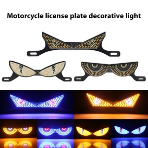 LKT, luces decorativas universales para coche, Ojo <span class=keywords><strong>del</strong></span> <span class=keywords><strong>diablo</strong></span> transfronterizo, tornillo para matrícula de motocicleta modificado, semicírculo, triángulo intermitente - Product Image 4