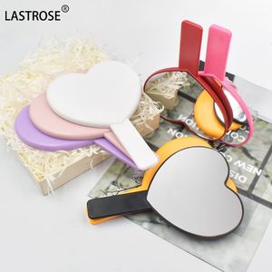 Private Label Handheld Heart Shape Makeup Mirrors Wholesale Handle Make up Mirror for Cosmetic - Product Image 2