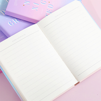 Carnet A6 à couverture rigide 103x137mm 80GSM 100 feuilles lignées avec élastique, dégradé néon, 216 pièces/carton, vente en gros