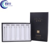Caja de Regalo Rígida de Papel Especial Negro Exclusivo, Caja de Embalaje Perfumada con Logotipo Personalizado para Botellas de Aceite o Productos Cosméticos