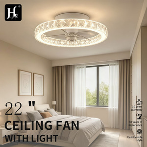 <b>Modern</b> Metal <b>Ceiling</b> Fan <b>Light</b> LED Daylight Illumination Remote Control Surface Mounted Bedroom CRI 90 IP33 AC/DC 28-inch - Product Image 5
