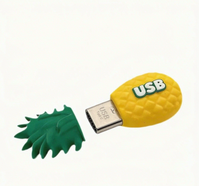 Custom 3D PVC Rubber USB Flash Drive Fruit Pineapple Avocado Shape 8GB With Custom Logo
