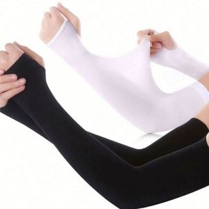 Lot de 2 manchons de bras longs en polyester, effet soie glacée, protection solaire UV, couvre-mains rafraîchissants et chauffants, unisexe, pour la course et la pêche - Product Image 5