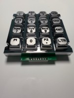 Teclado de Aleación de Zinc de 16 Teclas para Dispensador de Combustible, PCB Verde, Diseño de Teclado ATM, Protección IP65, Montaje Empotrado para Bomba de Gasolinera