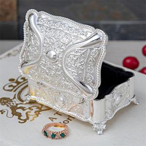 Kreative Retro-Schmucks cha tulle im europäischen Stil, Aufbewahrung schachtel aus Perlens chatz und Silbers chmuck, Großhandel mit kleinen Ring ohrringen - Product Image 3