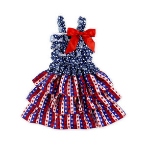 Vestido de Fiesta para Bebé Niña de 1 Año, Diseño Patriótico con Lazo, para Primavera/Verano 2022, 4 de Julio - Product Image 5