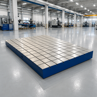 Plateforme à grille en fonte pour machine CNC, haute capacité de charge, pour montage de cellules robotiques et d'équipements lourds