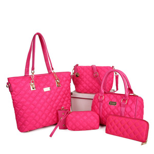 Nouvelle collection Printemps 2025 : Sac à bandoulière en nylon pour femme avec broderie et foulard perlé, ensemble de six pièces portable pour maman - Product Image 4