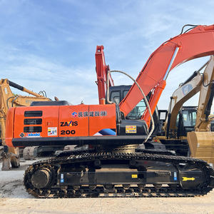 Excavatrice sur chenilles Hitachi ZX200, équipement de construction orange, excavatrice hydraulique sur chenilles pour travaux de terrassement et manutention de matériaux - Product Image 4