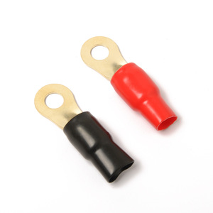 Bornes annulaires 0GA en laiton isolées pour câblage audio automobile - Product Image 1