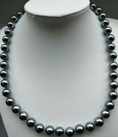 Vnox — collier noué en perles naturelles de 10mm pour femmes, chaîne avec aimant, de haute qualité